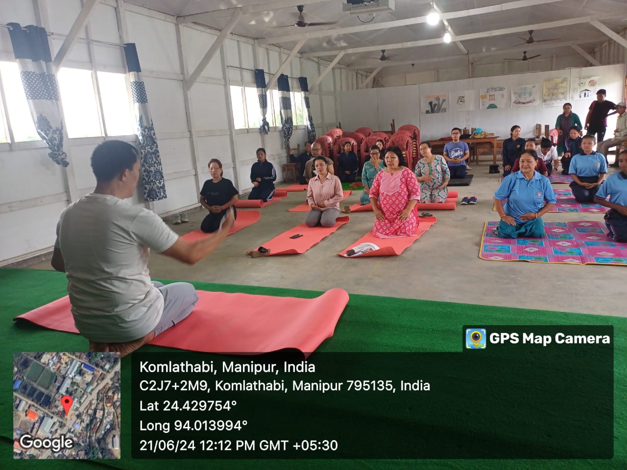 Golenbabu, Yoga Instructor with Staff